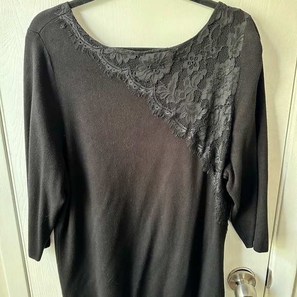 Lane Bryant Black Asymmetrical Sweater Size 2X - Picture 8 of 8